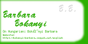 barbara bokanyi business card